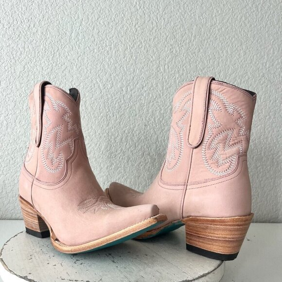 Lane SMOKESHOW Pink Cowboy Bootie Womens 8.5 Short Western Cowgirl Ankle Boots - Picture 15 of 15